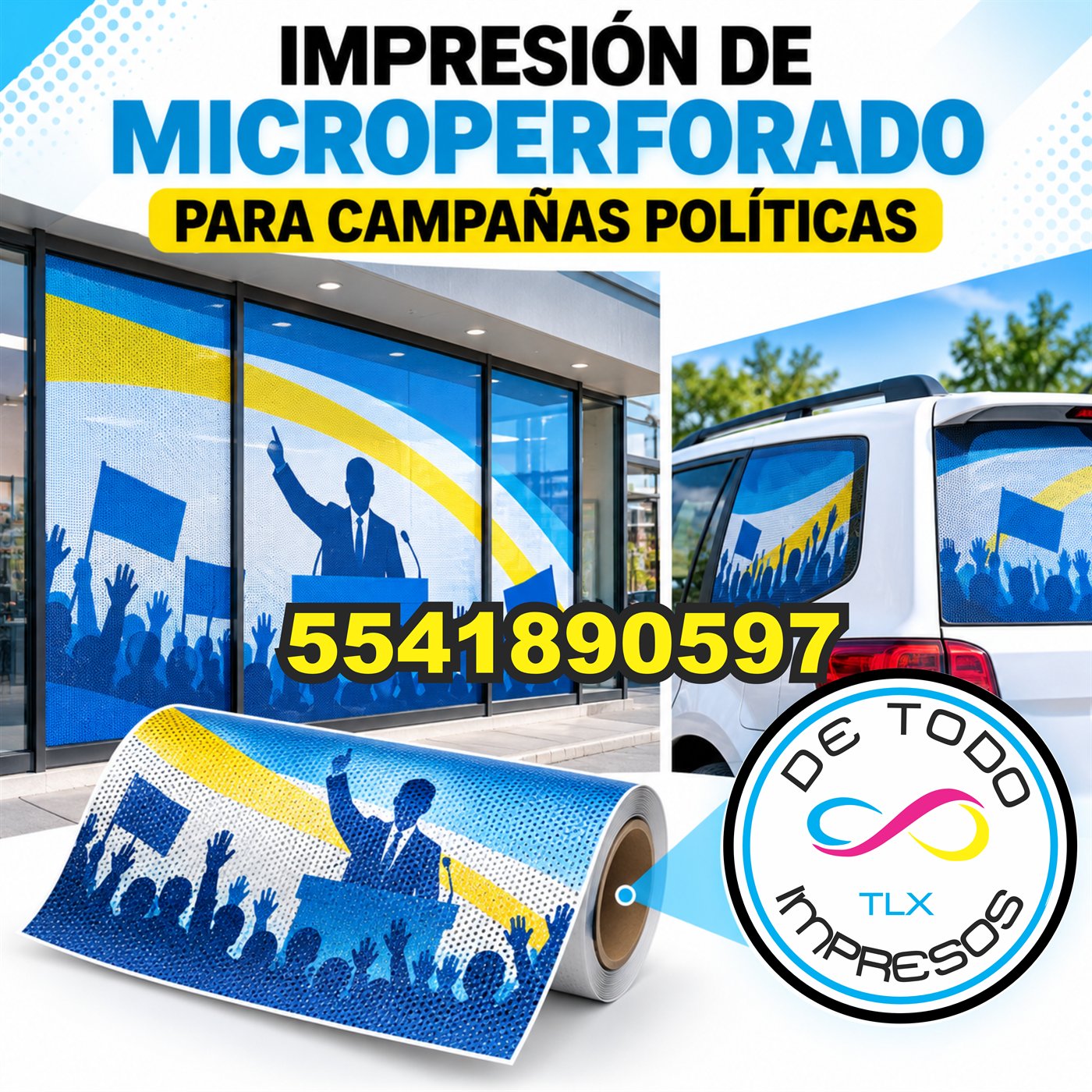 Microperforado para campa&ntilde;as pol&iacute;ticas - De Todo Impresos TLX